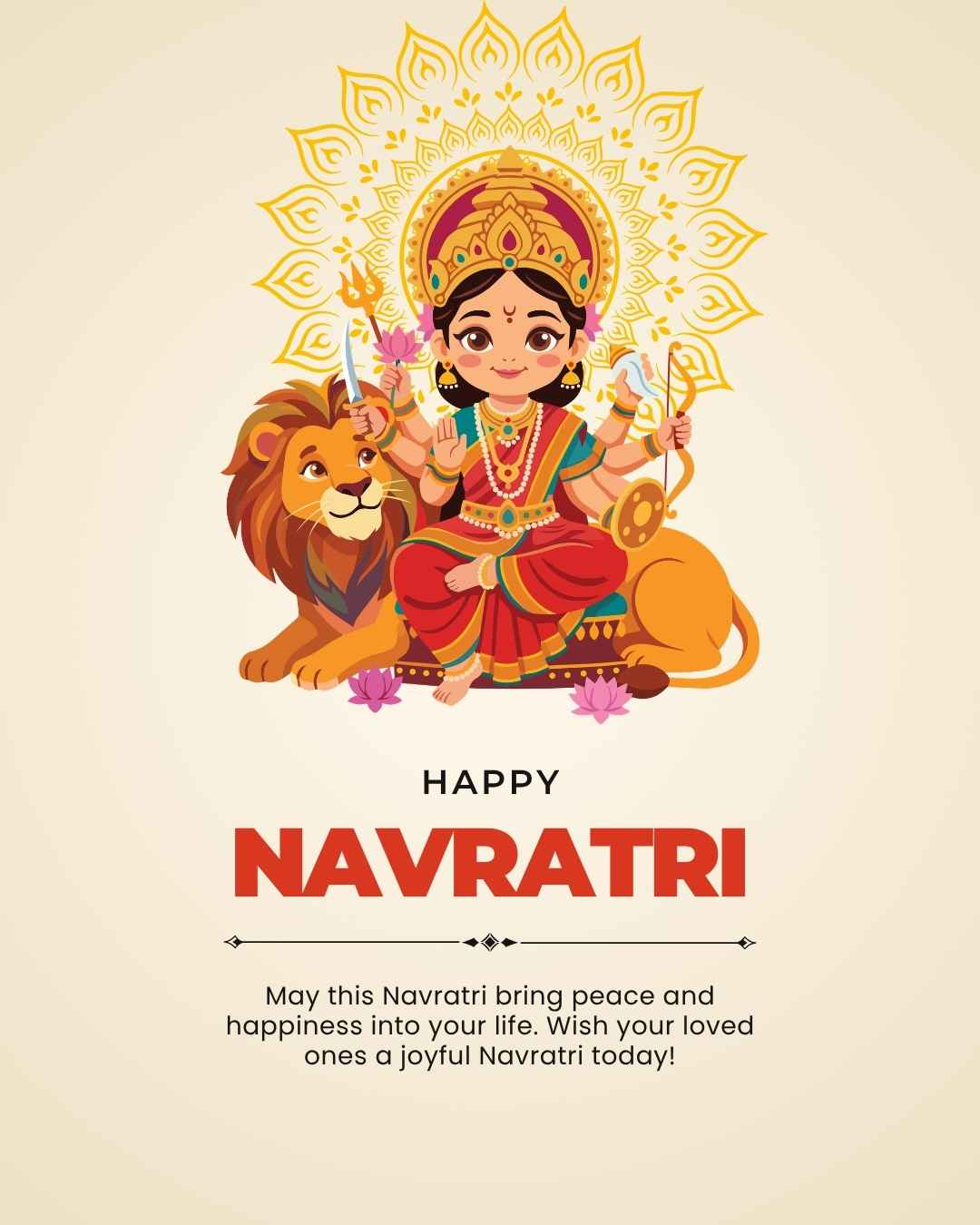 Ghatasthapana Navratri greeting poster design for sharing on social media