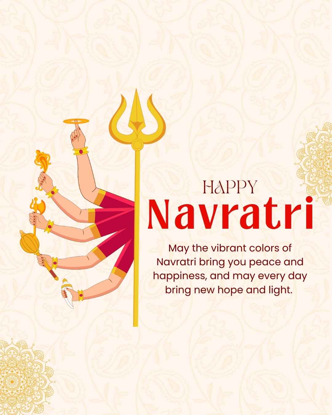 Navratri 2026 Maa Durga devotional social media poster design in 4:5 portrait format